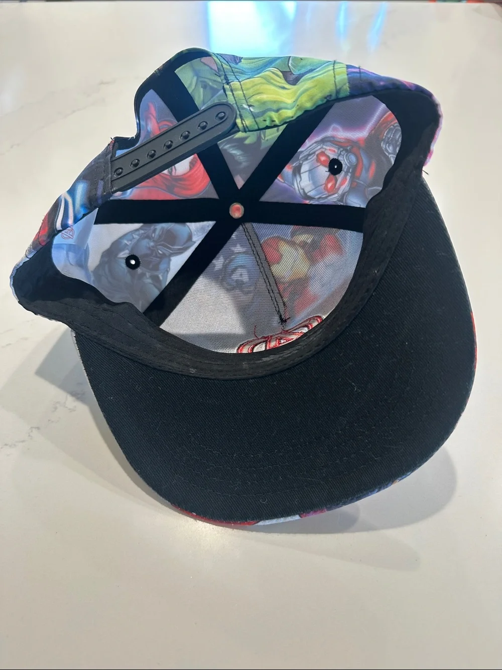 Marvel Kids Blue Red Black Avengers Graphic Snapback Hat - Picture 5 of 5